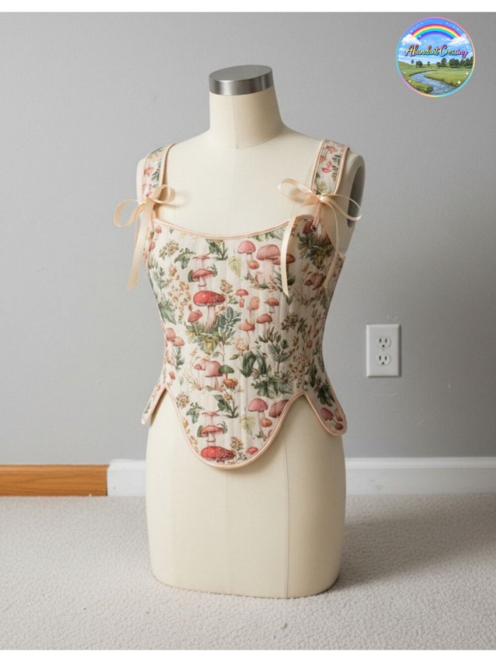 Renaissance Corset Top Womens Floral Lace Up Bustier